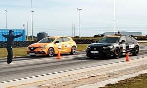 DCT-Equipped Renault Megane RS Trophy Drag Races Honda Civic Type R, Should've Stayed Put