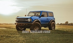 Dealer Paints 2021 Ford Bronco MIC Hardtop in Velocity Blue, Looks Amazing