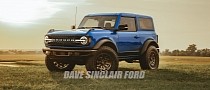 Dealer Paints 2021 Ford Bronco MIC Hardtop in Velocity Blue, Looks Amazing