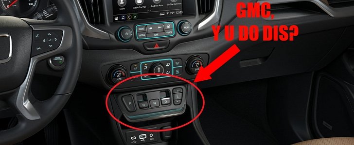 2018 GMC Terrain shift buttons and levers