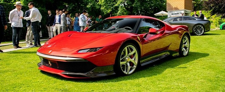 Deborah Red Ferrari Sp38 Shines In Concorso D Eleganza Villa D Este Live Photos Autoevolution