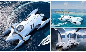 Decadence Concept: A Futuristic Catamaran Inspired by 1920s Motor Racing