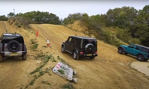 Defender vs. Wrangler vs. G-Class Off-Road Challenge Ends With Two Losers