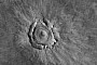 Degraded Mars Crater Looks Strangely Artificial, Like Some Sort Planetary Art