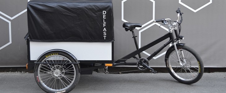The Delfast Trike brings a max range of 110 km / 68 miles, which makes it ideal for hauling cargo