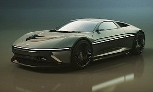DeLorean DMC-12 Modern Tribute Rendered With Gullwing Doors, Electric Propulsion