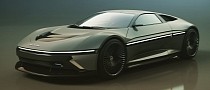 DeLorean DMC-12 Modern Tribute Rendered With Gullwing Doors, Electric Propulsion