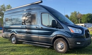 Deluxe Custom Camper Van Features Stunning Design, Premium Utilities, and Cozy Dog Den