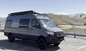 Deluxe Family Camper Van Has a Rooftop Tent and a Fully-Accessorized Exterior