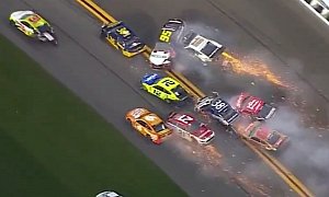 Demolition Derby at Daytona: Denny Hamlin Wins After Huge Crash Behind Him