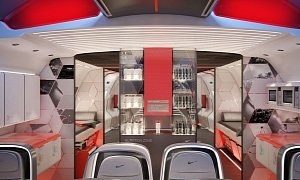 Design Firm Teague and Nike Develop Airline Interior for Athletes