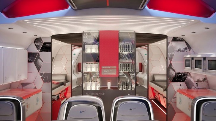 Teague and Nike Develop Airline Interior for Athletes 