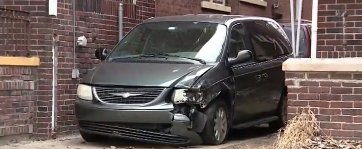 Car of Detroit woman after accident and road rage incident