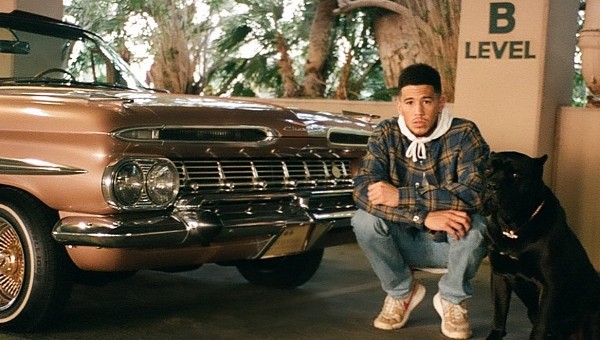 Devin Booker, Haven, and His 1959 Chevrolet Impala Convertible