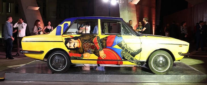 Nicolae Ceausescu's former '74 Paykan Hillman-Hunter limo is now the PaykanArtCar