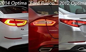 Did Kia Copy the Ford Fusion's Taillight Design on the 2014 Optima?