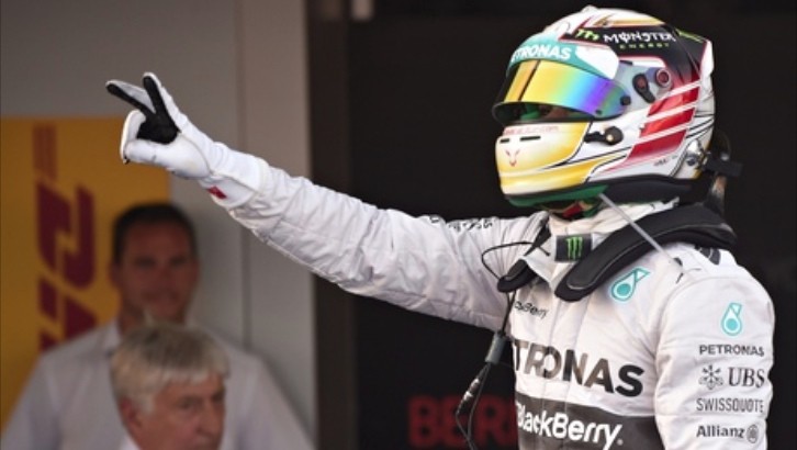 Lewis Hamilton after winning the Russian Grand Prix