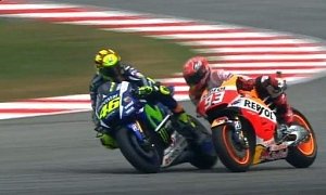 Did Rossi or Didn't He Kick Marquez Out of the Race at Sepang?