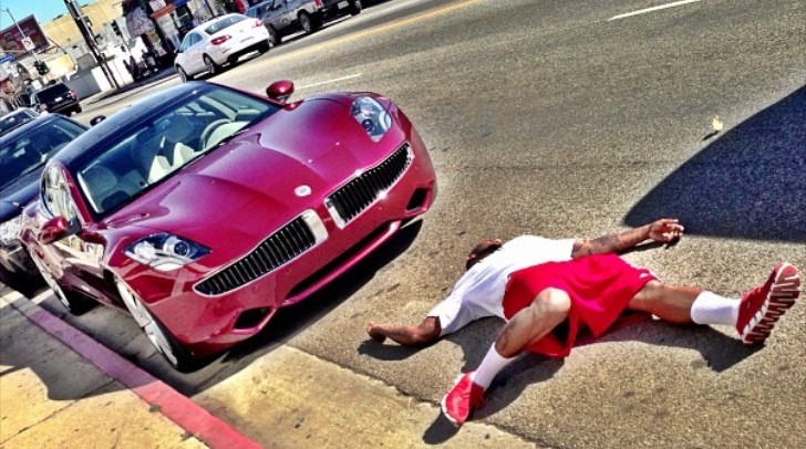 The Game and his Fisker Karma