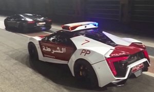 Did this Lykan Hypersport Police Car Pull Over a Flame Throwing Lamborghini Aventador?