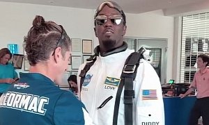 Diddy Jumps Out of a Plane on His Birthday, Lands at The Playboy Mansion