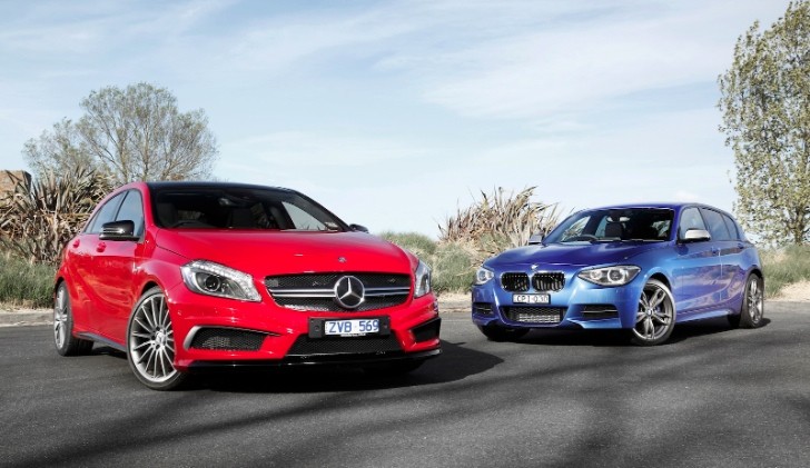 Mercedes-Benz A 45 AMG and BMW M135i
