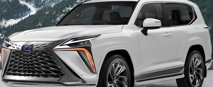 2023 Lexus LX Coupe render based on the 2022 Toyota Land Cruiser J300 by officialcarsbite on Instagram