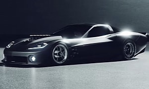 Digital 'C612' Chevy Corvette Longtail Restomod Project Features NA V12 Up Front