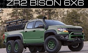 Digital Chevy Colorado ZR2 Bison HD Dually Surprisingly Morphs Into a Hot 6x6 Beast