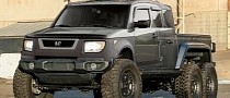 Digital Honda Element Gladiator 6x6 Mutant Seems to Dream of Pickup Truck Horrors