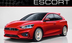 Digitally Revived Ford Escort Reverts Focus to Three-Door Hatchback Glory Days
