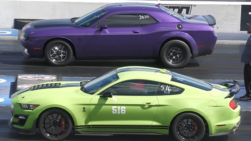 Ford Mustang Shelby GT500 vs. Dodge Challenger SRT Demon 170