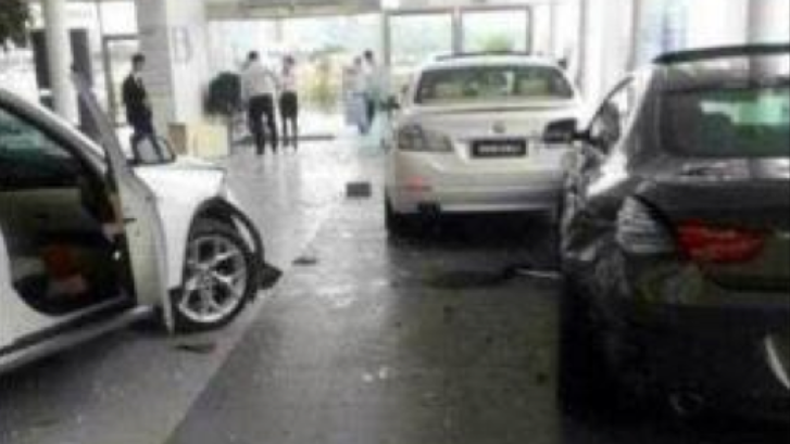 BMW X1 Crashed in Dealership