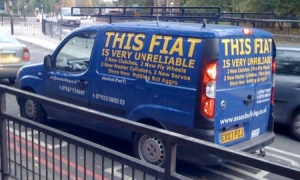 Disgruntled Fiat Van Owner Takes a Stand