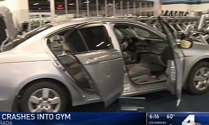 Disgruntled Former Member Crashes Stolen Honda Accord Into LA Gym