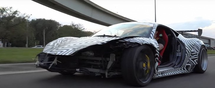 Crashed Ferrari 458 goes hooning in Florida