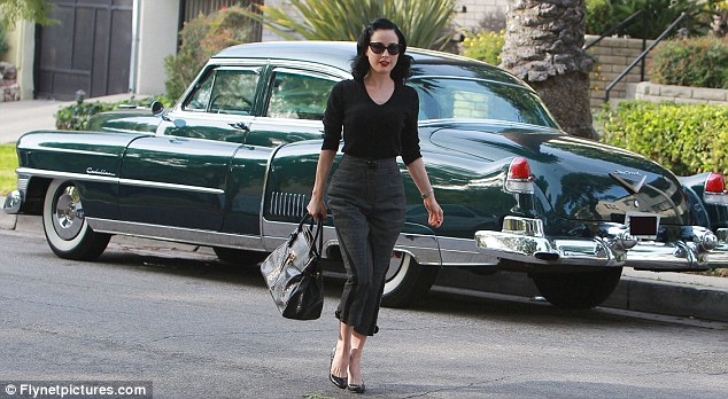 Dita Von Teese Spotted Cadillac