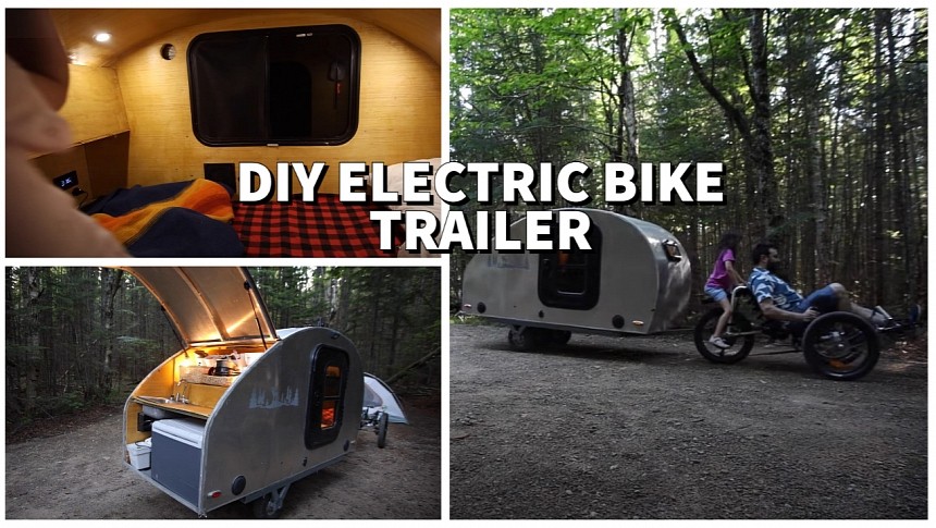 DIY bike trailer is fully electric, packs the basic features for a comfortable vacation in the wilderness