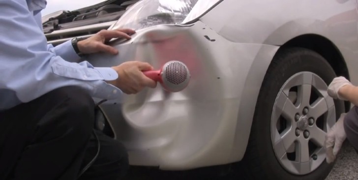 DIY: Toyota Prius Bumper Dent Fix with a Hair Dryer