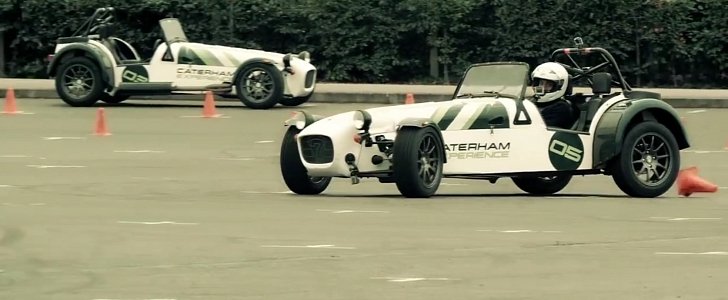 Example was on the Silverstone track drifting a Caterham