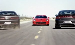 Dodge Brothers Race the 2015 Charger and Challenger Hellcat in Cool Ad