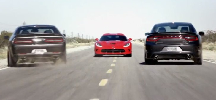 Dodge Brothers Race the 2015 Charger and Challenger Hellcat