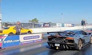 Dodge Challenger Demon Drag Races Lamborghini, It's Not Even Close