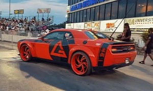 Dodge Challenger Demon Gains Wild 24-Inch Wheels, Goes Drag Racing
