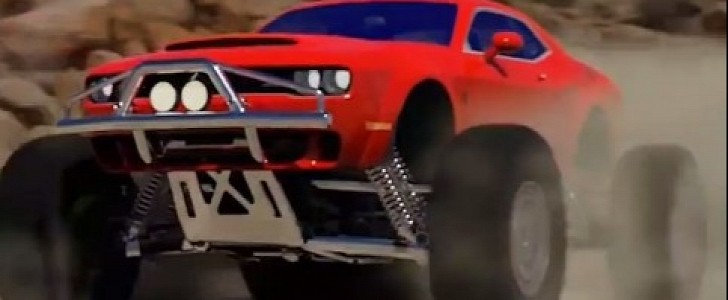 Dodge Challenger SRT Demon Extreme Off-Road rendering by gtr_animations 