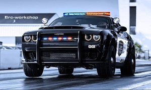 Dodge Demon Police Car Rendering is Here to Serve and to Drag Race