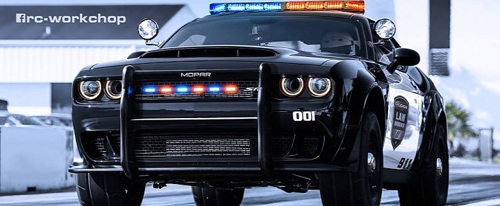 Dodge Challenger SRT Demon police car render