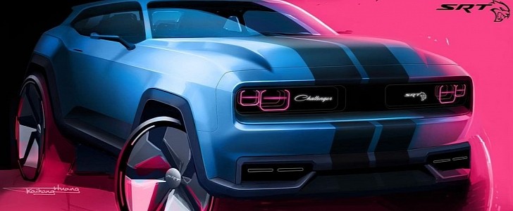 Dodge Challenger Electric SUV rendering