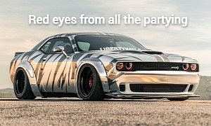 Dodge Challenger Hellcat by Liberty Walk Is a Fearless Lion Posing as a Zebra