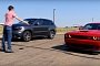 Mopar Mayhem: Dodge Challenger Hellcat Drag Races Jeep Grand Cherokee SRT
